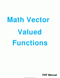 Math Vector Valued Functions PDF Free Download