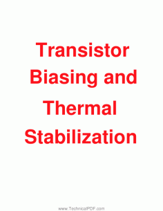 Transistor Biasing and Thermal Stabilization PDF Free Download