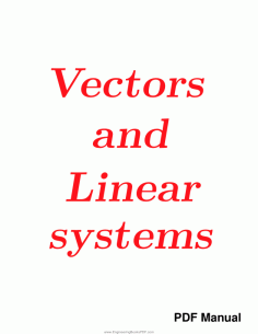 Vectors and Linear Systems PDF Manual Free Download